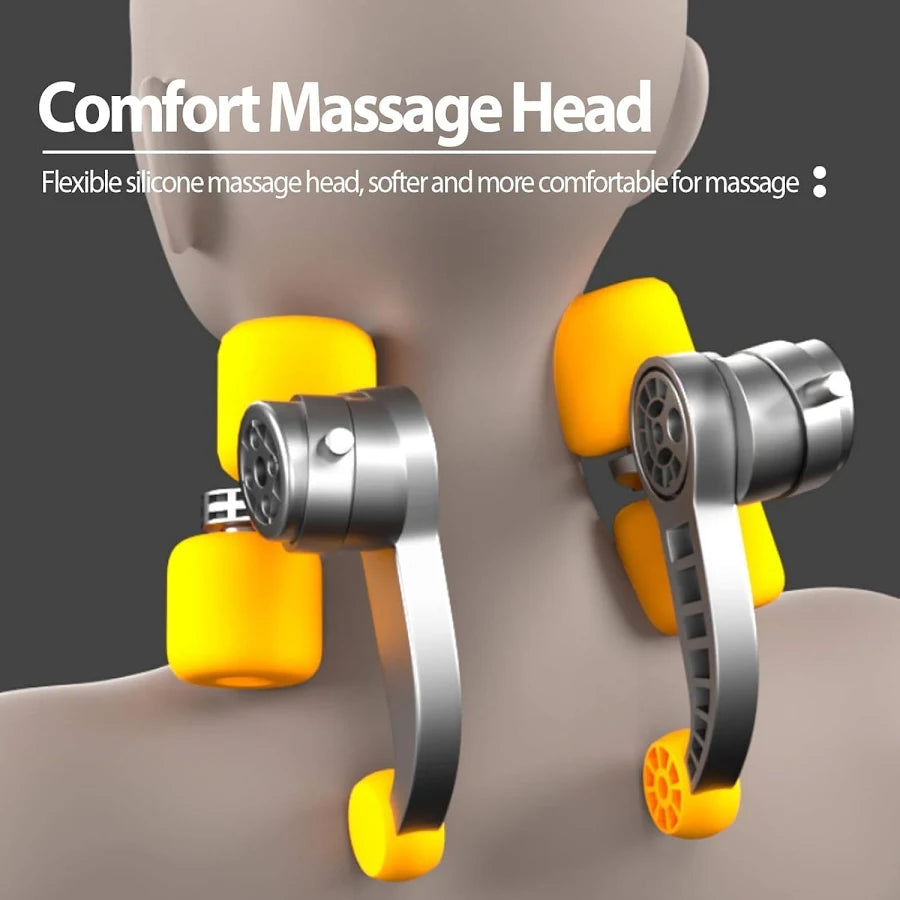 Neck and Back Massager, Neck Massager with Heating, Body Massager for Body Aches and Pains Relief, Electric Wearable 5D Cervical Neck Massager for Neck, Back, Shoulders, Waist and Legs. (Large4)