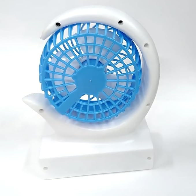 Mini USB Rechargeable Table Fan with LED Light,