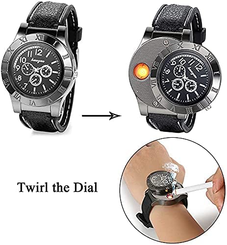 Lighter Watch USB Rechargeable Watch Lighter Flameless Rechargeable Lighter