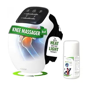Smart Knee Massager for joint pain relief- Physiotherapy for Arthritis Pain, Cramps, Knee Pain Relief, Knee Heat Therapy with Orthozen Roll-on | Gift for Mother