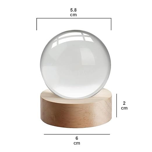 3D Saturn Crystal Ball Night Lamp, Crystal Ball Night Light, Corded Electric Table Colorful LED 2.4 Inch Wooden Base Lamp for Home Decoration Birthday Gift for Teens Boys and Girls