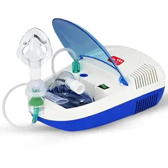 MCP Air Compress Nebulizing Machine | Inhaler Machine with Storage Compartment | Nebuliser Machine for Kids & Adults | Steam Machine for Cold & Cough with 2 Masks, 1 Mouthpiece & 5 Filters