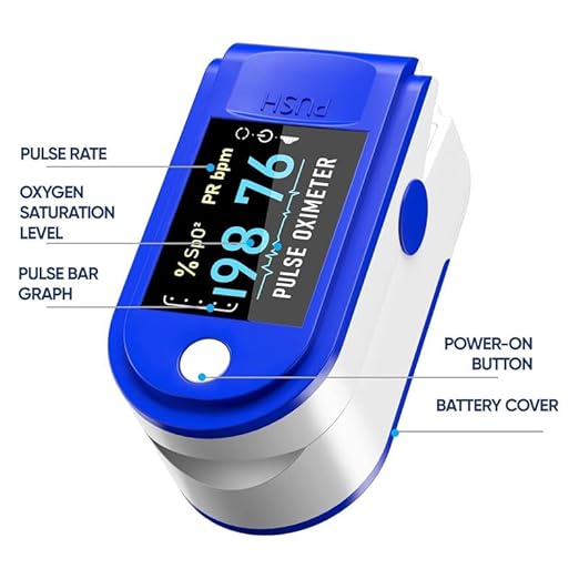 LK-87 Oxygen Saturation Monitor, Heart Rate monitor and SpO2 Levels Oxy-Meter with LED Display Pulsometer fingertip oxymeter