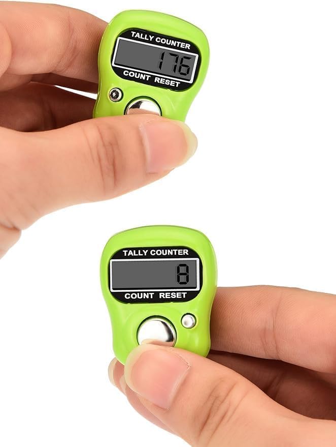 Mini Hand Tally Counter Finger Ring Digital Electronic Head Count,Japa Counter Counting Machine for Mantra Jap and Cricket Umpire and Various Counting Purpose Small (Color May Vary)