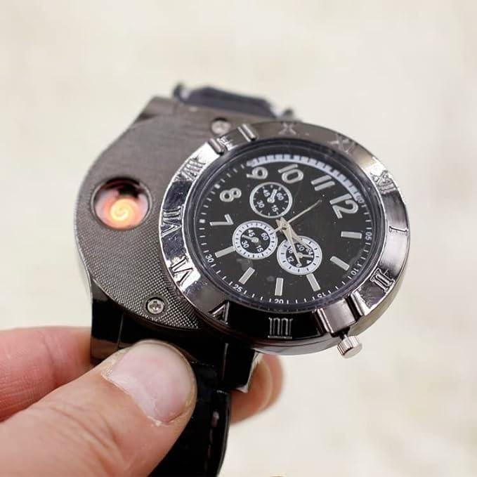 Lighter Watch USB Rechargeable Watch Lighter Flameless Rechargeable Lighter
