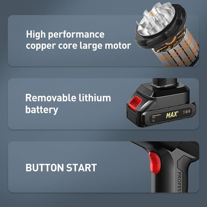 Wireless Handheld Car Vacuum Cleaner – 18000PA High Power 3-in-1 Portable Vacuum with Blower, 50–60 Min Runtime, Brushless Motor