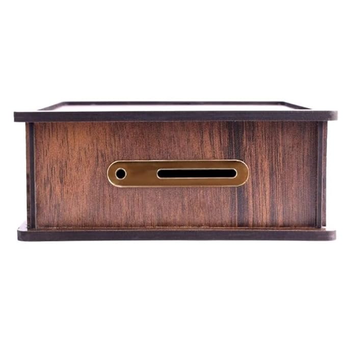 Money Saving Box for Kids and Adults | Wooden Money Bank with Lock | Big Size Piggy Bank 2 Lakh Target | 1 Lakh Saving Box with Numbers | Undiyal Hundi Pig (Brown)