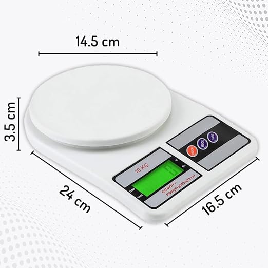 Kitchen Scale Weight machine| Digital Kitchen Weighing Scale 10 kg,| Electronic Weight Machine with LCD Display for Baking, Cooking, Food & Diet