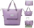 Travel Duffle Bag for Women – Wheeled Foldable Luggage with Handle, Large Rolling Handbag for Personal Items, Weekend Trips, Gym & Cabin Carry-On Travel Companion ((Purple)-01)