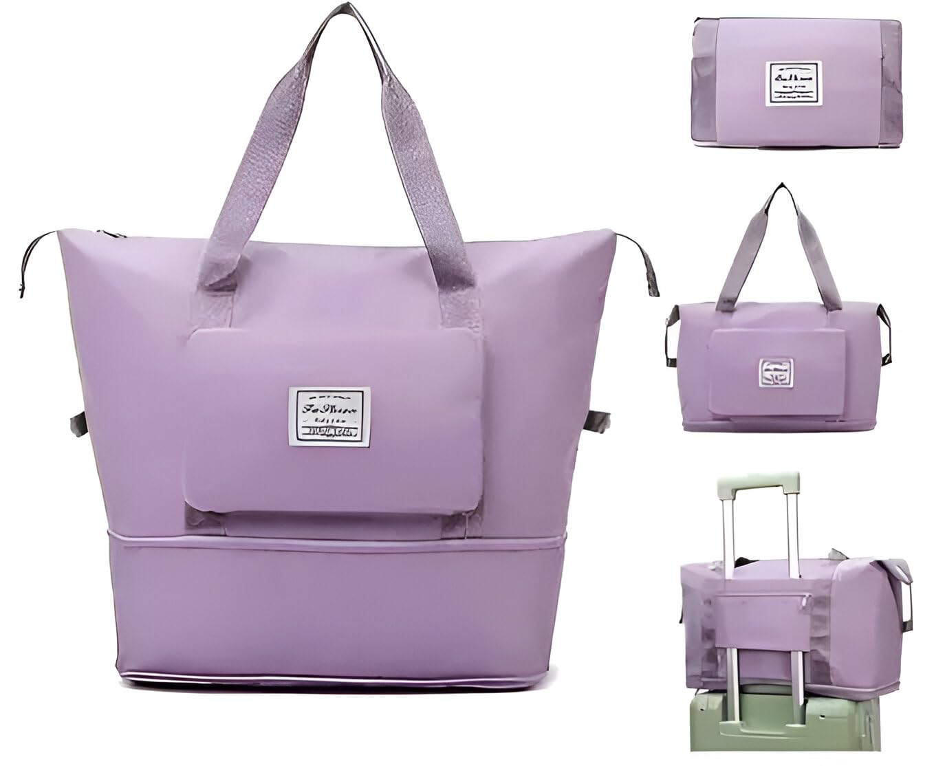 Travel Duffle Bag for Women – Wheeled Foldable Luggage with Handle, Large Rolling Handbag for Personal Items, Weekend Trips, Gym & Cabin Carry-On Travel Companion ((Purple)-01)