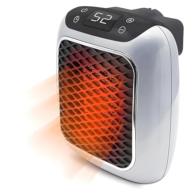 Wall-Mounted Electric Convector Heater 800W – Silent Infrared Fan Stove for Bathroom, Bedroom & Greenhouse | Energy-Saving Small Indoor Room Heater