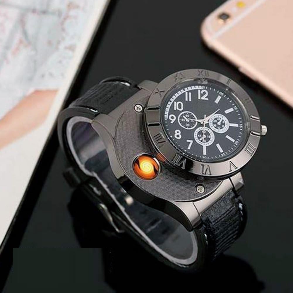 Lighter Watch USB Rechargeable Watch Lighter Flameless Rechargeable Lighter