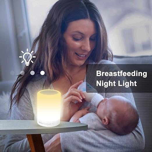 Mini Bluetooth Speaker Wireless with LED Light | Touch lamb Speaker, 6 Color Modes, Type-C Charging, USB Rechargeable Portable Table Lamp with AUX | Sleep Aid Gift for Kids, Adults