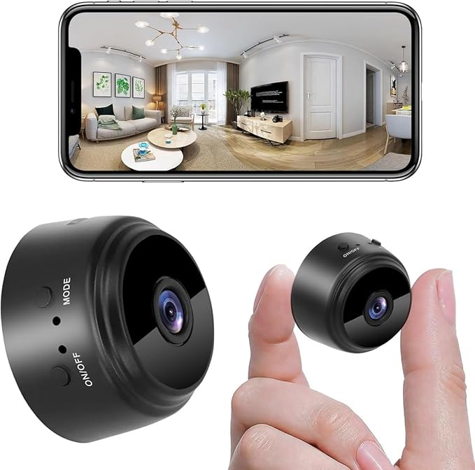 WiFi Mini Hidden Spy Camera, 1080P HD, Night Vision, Motion Detection, Wireless Indoor Nanny Cam with Remote Viewing