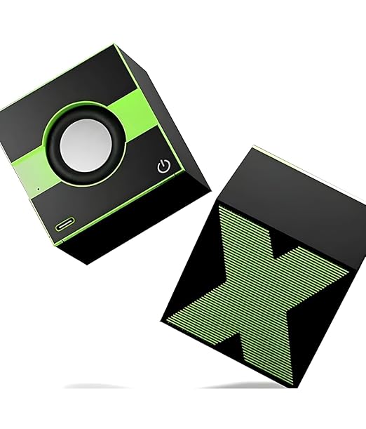 Mini Bluetooth Speaker X Design Wireless Heavy Bass Booster, Power Button Controlled Newly Lanched 3Hours Playtime Ultra Woofer Portable-Multicolor-Pack-1