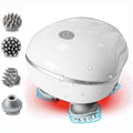Rechargeable Electric Head & Scalp Massager | 96 Soft Silicone Kneading Points | Red-Light Relaxation | Detachable Washable Heads | Cordless Stress Relief for Head, Neck & Shoulders