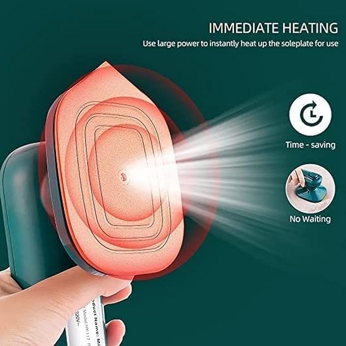 Portable Handheld Steam Iron Machine, Ironing Mini Handheld Press Support Dry And Wet Cloths, Micro Steam Iron For Fabric Clothes, Garments For Home & Travel, Wrinkles Removing Steamer (A+A)