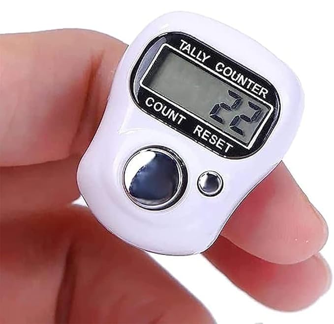 Mini Hand Tally Counter Finger Ring Digital Electronic Head Count,Japa Counter Counting Machine for Mantra Jap and Cricket Umpire and Various Counting Purpose Small (Color May Vary)