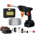 Cordless Portable Pressure Washer Gun 48V 12000mAh | Double Battery Wireless High Pressure Water Gun with Adjustable Nozzle & 5M Hose Pipe | Car Wash, Bike Cleaning & Outdoor Use.