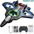 RC Fighter Jet Airplane for Kids & Adults | Remote Control Flying Plane Toy with LED Lights, 360° Flip & Stunt Roll | Rechargeable Easy to Fly RC Aircraft