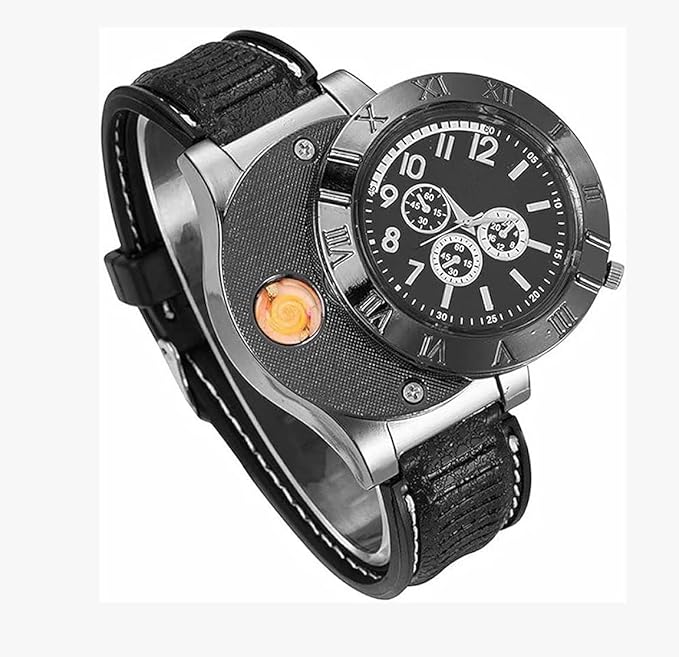 Lighter Watch USB Rechargeable Watch Lighter Flameless Rechargeable Lighter