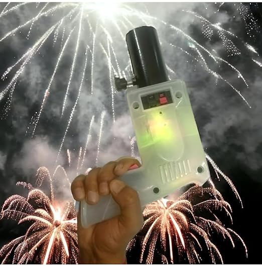 Sparkular Gun | RGB Cold Pyro Party Gun with RGB Lights Use for Weddings,Party Functions, Club Events, Celebrations (Batteries & Pyros Not Included),Led Cold Pyro Gun