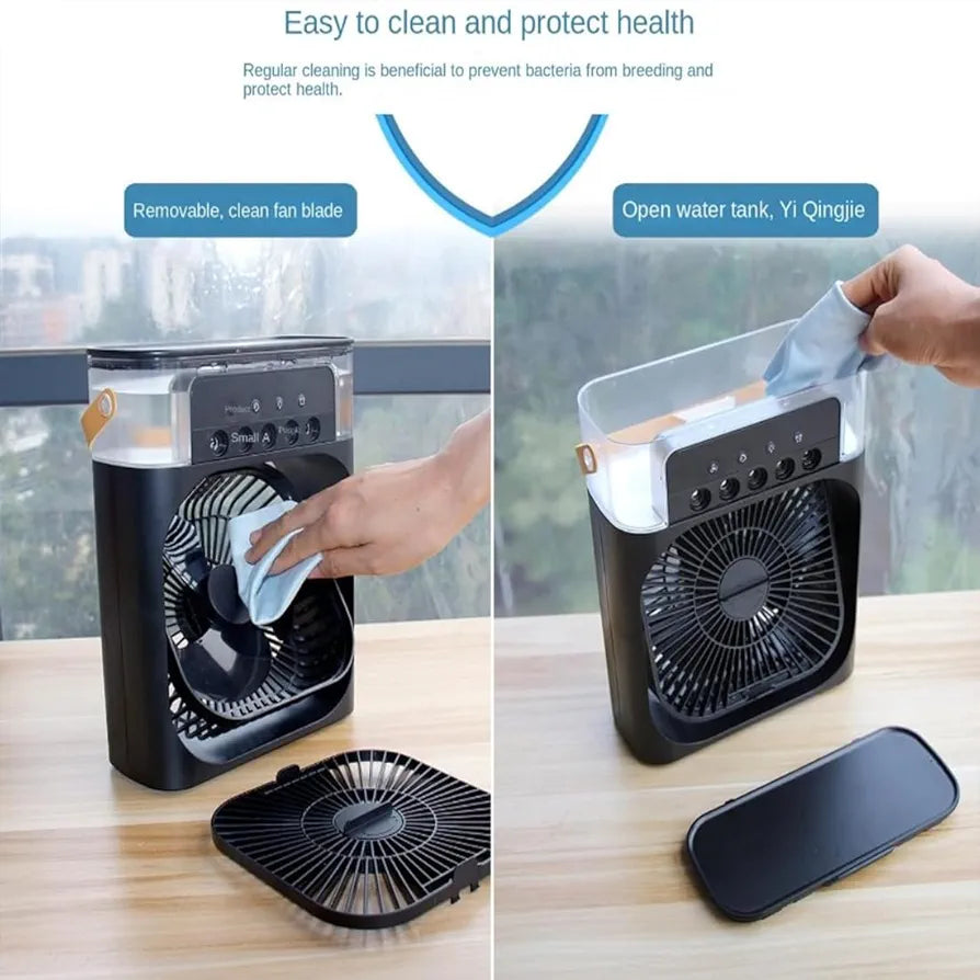 Portable Air Cooler Fan with Water Tank & USB Power