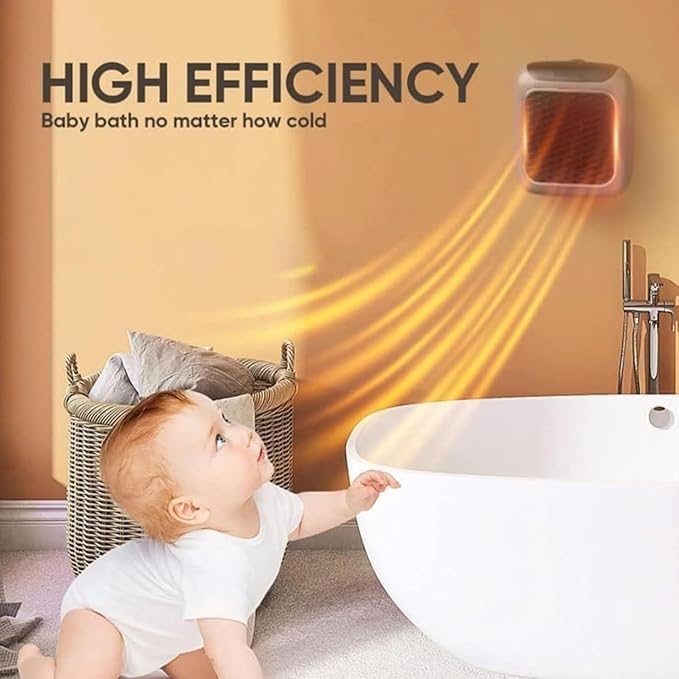 Wall-Mounted Electric Convector Heater 800W – Silent Infrared Fan Stove for Bathroom, Bedroom & Greenhouse | Energy-Saving Small Indoor Room Heater