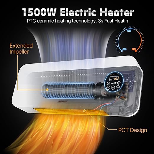 Wall-mounted mini portable air conditioner and heater unit