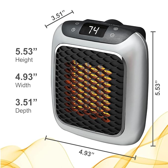 Wall-Mounted Electric Convector Heater 800W – Silent Infrared Fan Stove for Bathroom, Bedroom & Greenhouse | Energy-Saving Small Indoor Room Heater