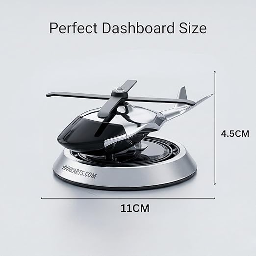 Solar Powered Helicopter for Car Accessories for Dashboard with Aroma Diffuser for Car interior Dashboard Helicopter Solar Accessories