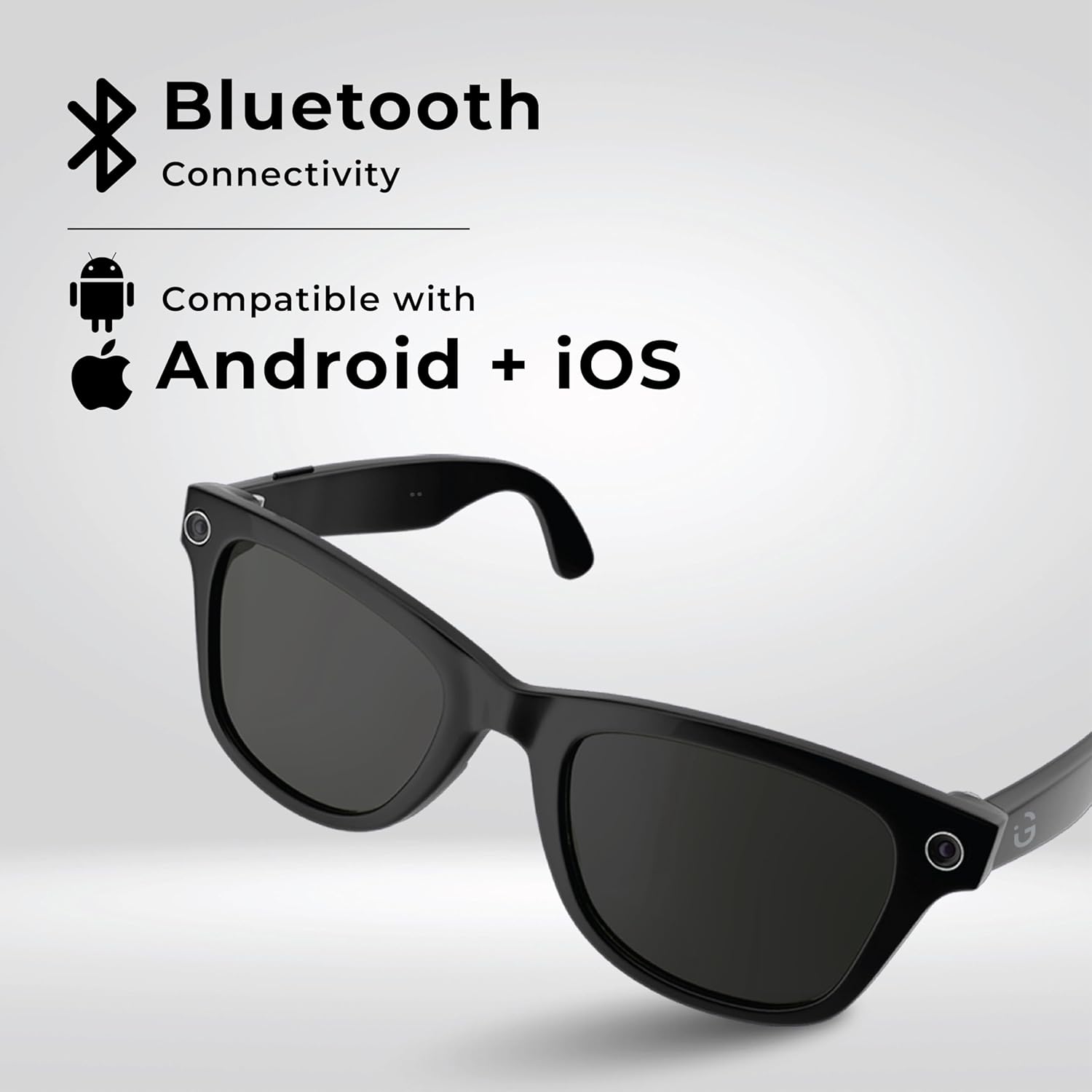 AI Smart Glasses with Voice Assistant, AIMB-S1 M02O, Pen-Ear Audio, HD Camera for Photos & Video, Hands-Free Calls & Music, Touch Controls, Lightweight Design, Android & iOS Compatible (Aura)