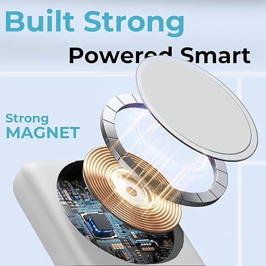 Power Bank - Mag-Safe 3000Mah Wireless Power Bank,22.5W Wired & 15W Wireless Fast Charging Powerbank with USB Type C Port,Compatible with iPhone 17/16/15/14/13/12 Series,Android & Other Qi Enabled Phones