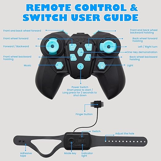 Remote Control Robot Dog - RC Car 8x8 Wheel Drive Gesture Sensor RC Stunt Car High-Speed Double Sided 2.4GHz Remote Control Birthday Gifts Toys For Kids & Adults Boys & Girls [8WD PRO]
