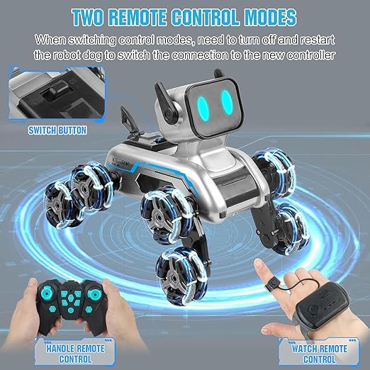 Remote Control Robot Dog - RC Car 8x8 Wheel Drive Gesture Sensor RC Stunt Car High-Speed Double Sided 2.4GHz Remote Control Birthday Gifts Toys For Kids & Adults Boys & Girls [8WD PRO]