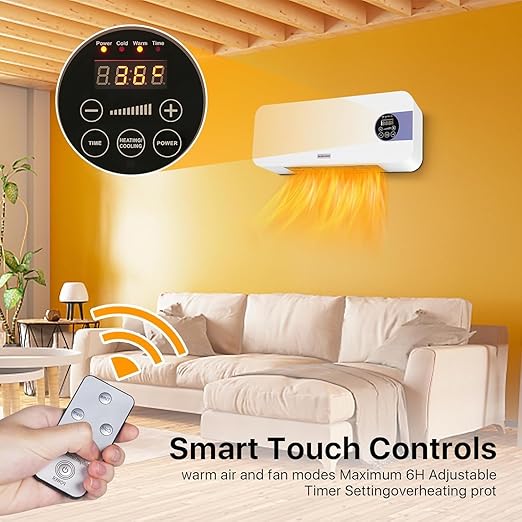 Wall-mounted mini portable air conditioner and heater unit