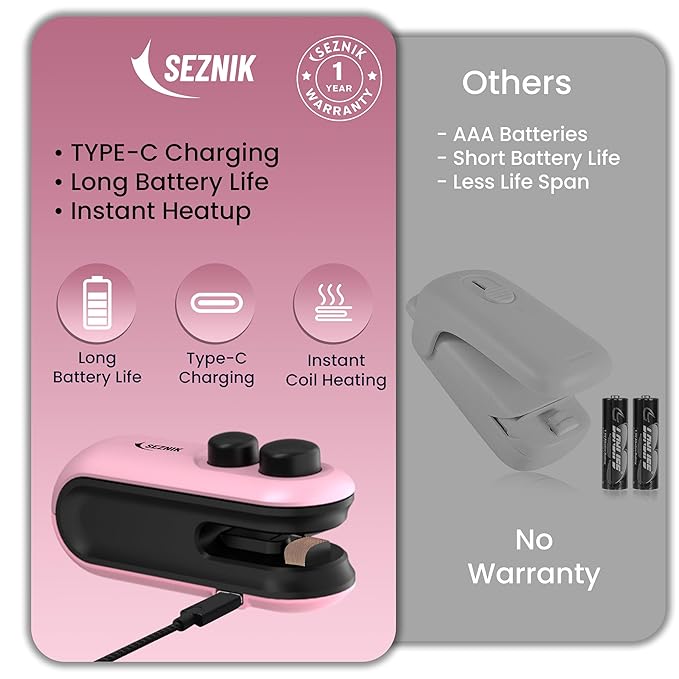 Portable Mini Sealing Machine, Handheld Packet Sealer for Food, Snacks, Chips, Fresh Storage, Plastic Bags Sealing Machine