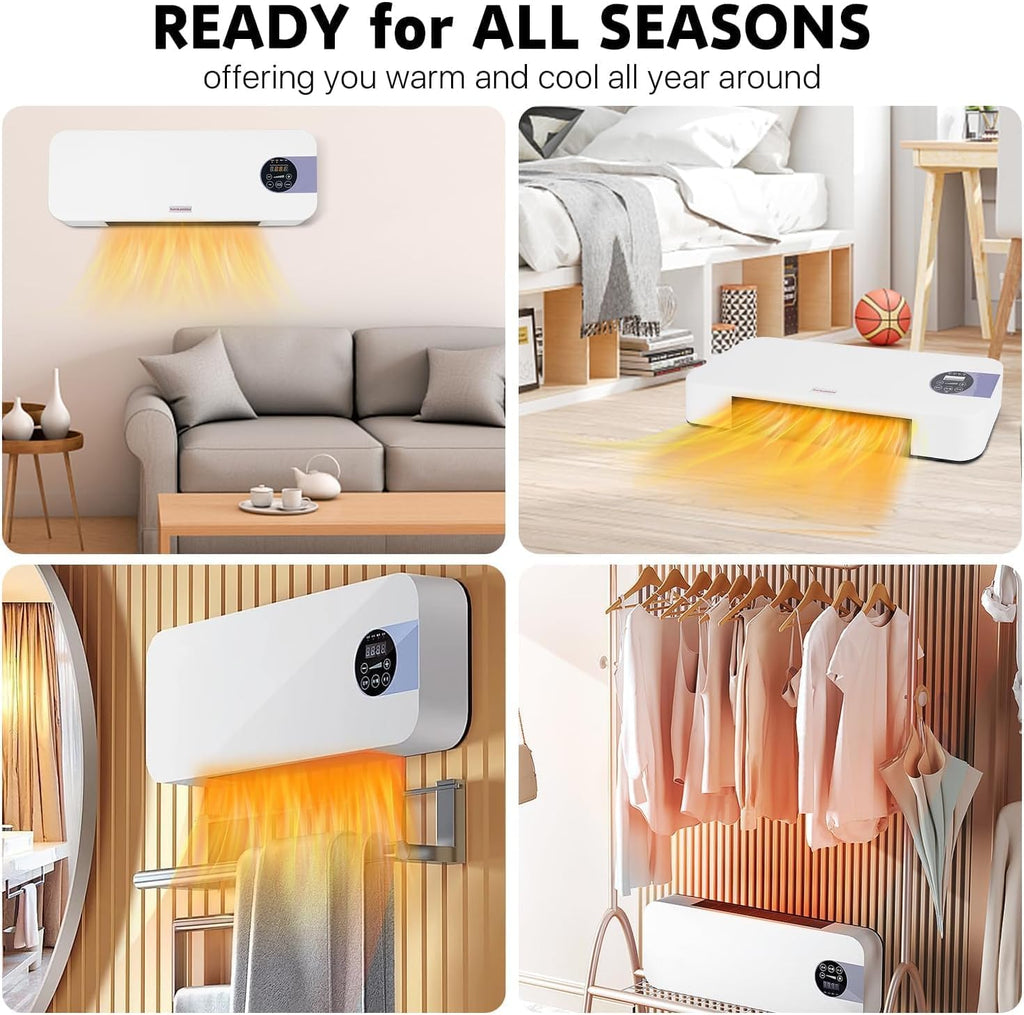 Wall-mounted mini portable air conditioner and heater unit