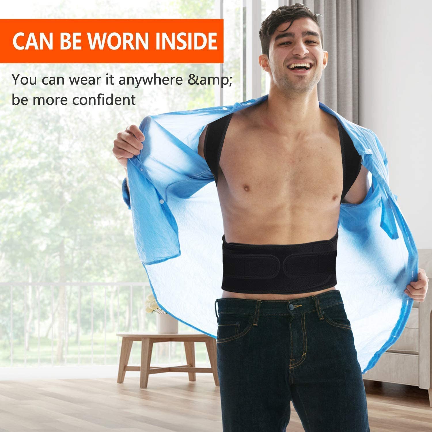 Magnetic Back Brace Posture Corrector Belt Free Size