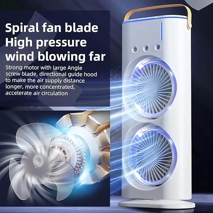 Portable Double Fan Mini Cooler