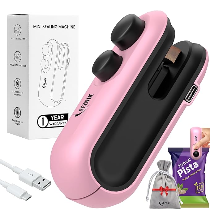 Portable Mini Sealing Machine, Handheld Packet Sealer for Food, Snacks, Chips, Fresh Storage, Plastic Bags Sealing Machine