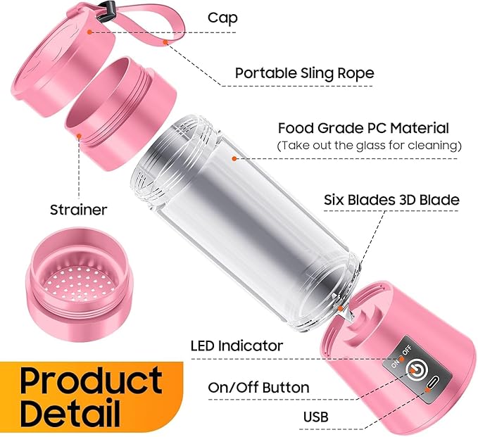 Portable juice blender
