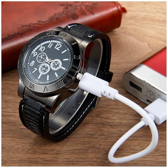 Lighter Watch USB Rechargeable Watch Lighter Flameless Rechargeable Lighter