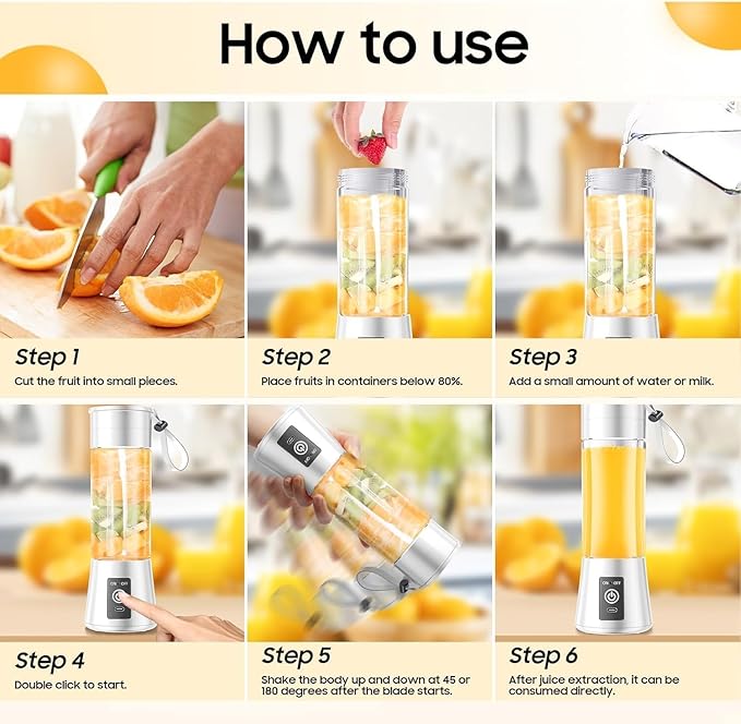 Portable juice blender