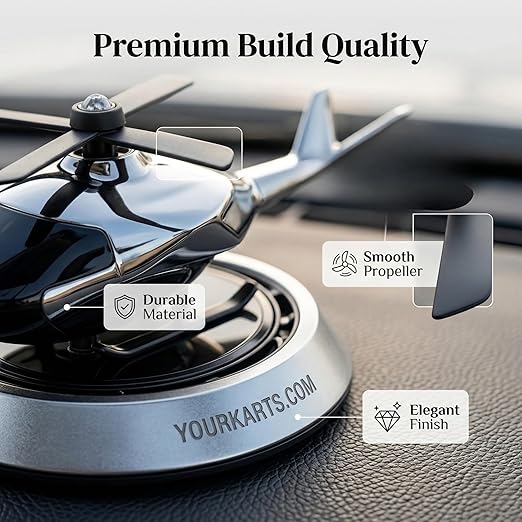 Solar Powered Helicopter for Car Accessories for Dashboard with Aroma Diffuser for Car interior Dashboard Helicopter Solar Accessories