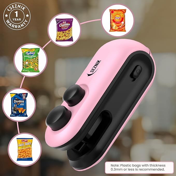 Portable Mini Sealing Machine, Handheld Packet Sealer for Food, Snacks, Chips, Fresh Storage, Plastic Bags Sealing Machine