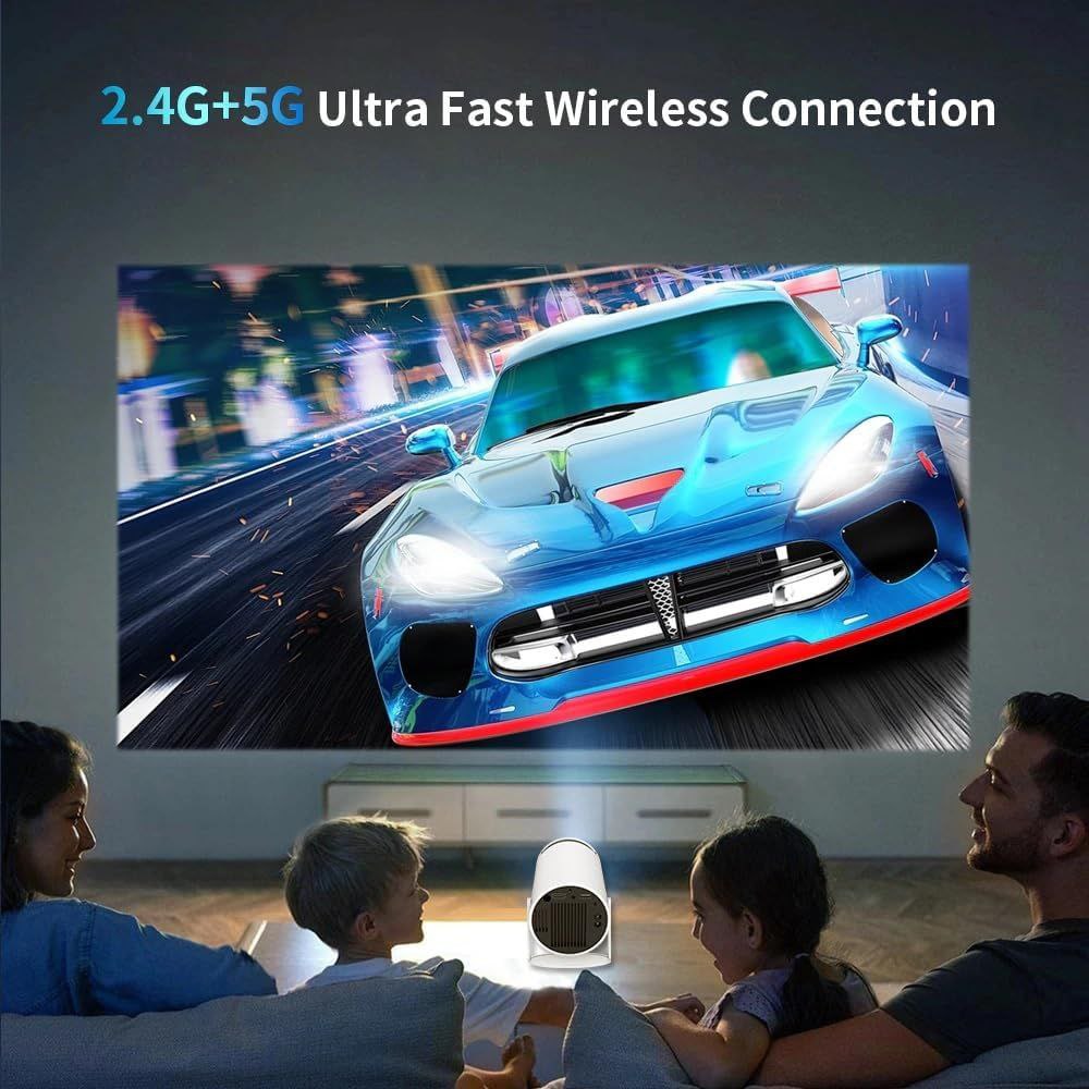 Portable Mini Projector | Native 720p HD, Support | Dual WiFi, Bluetooth |