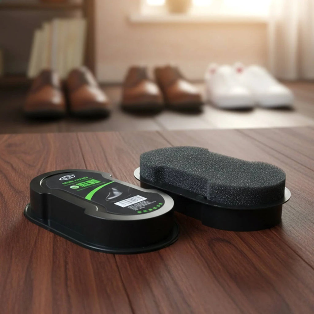 Double-sided instant shoe polish sponge